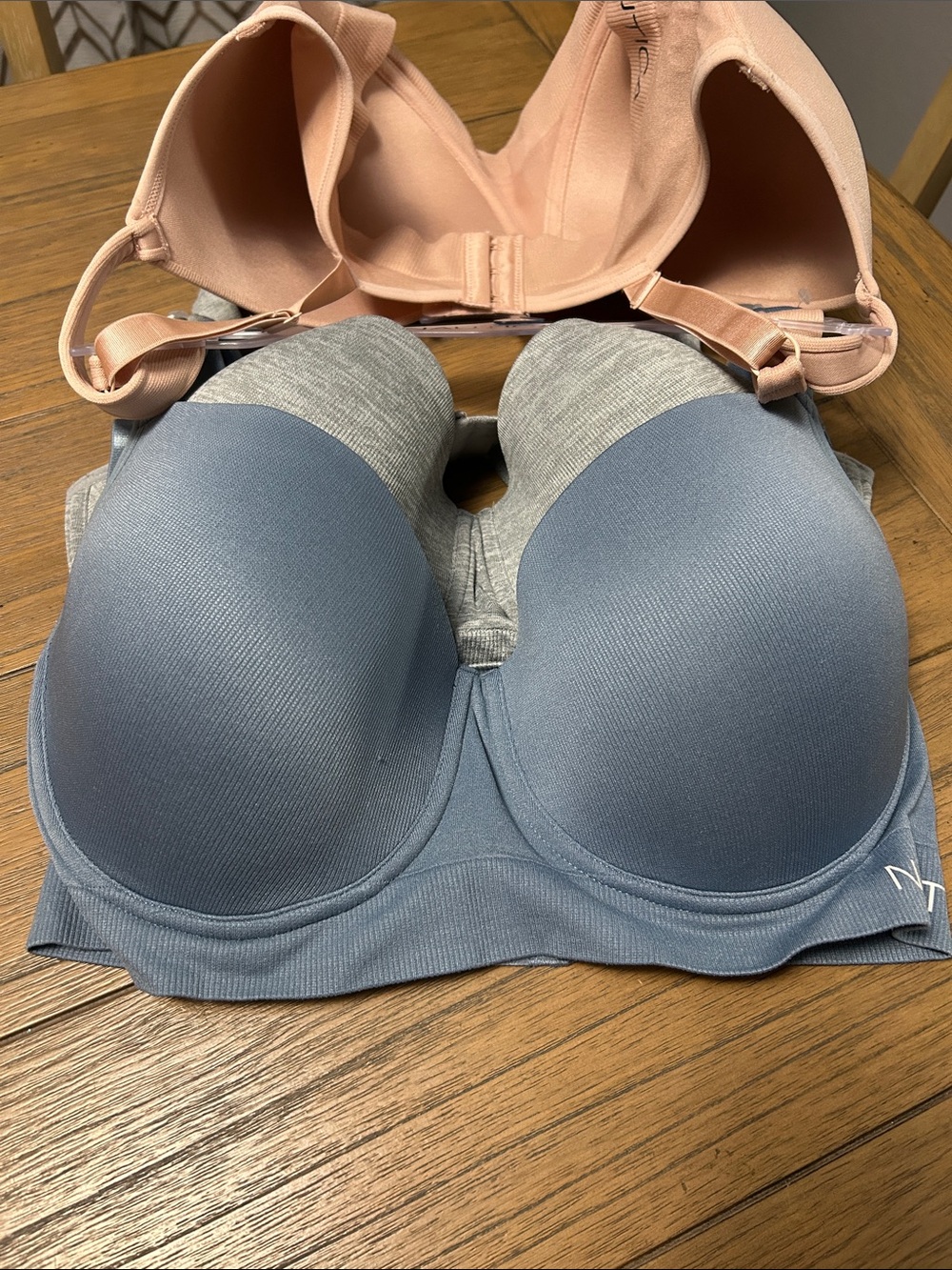 Nautica 3-Pack T-shirt Bras in Blush, Grey and Slate Blue - Picture 2 of 8